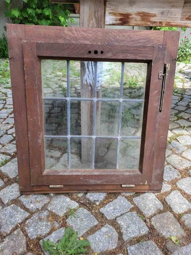 Altes holzfenster mit - altes, rahmen