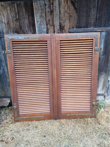 Paar fensterladen holz - -,