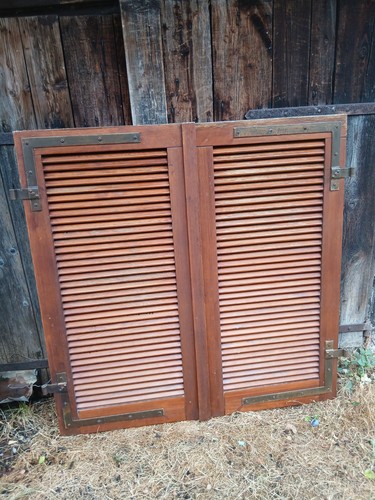 Paar fensterladen holz - -,