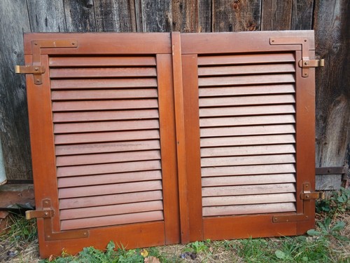 Paar fensterladen holz - -,
