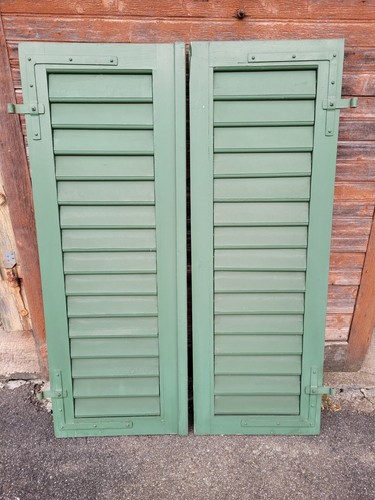 Paar fensterladen holz - -,