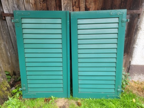 Paar fensterladen holz - -,