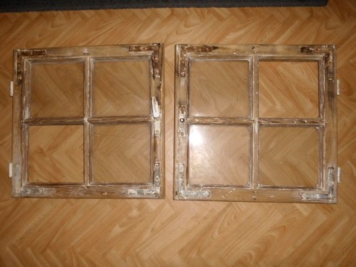 Zwei alte fensterflügel - fensterflügel, /